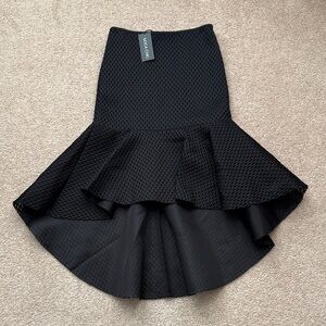 NWT Boca Chic Black Mesh High Low Mermaid Skirt Size Small